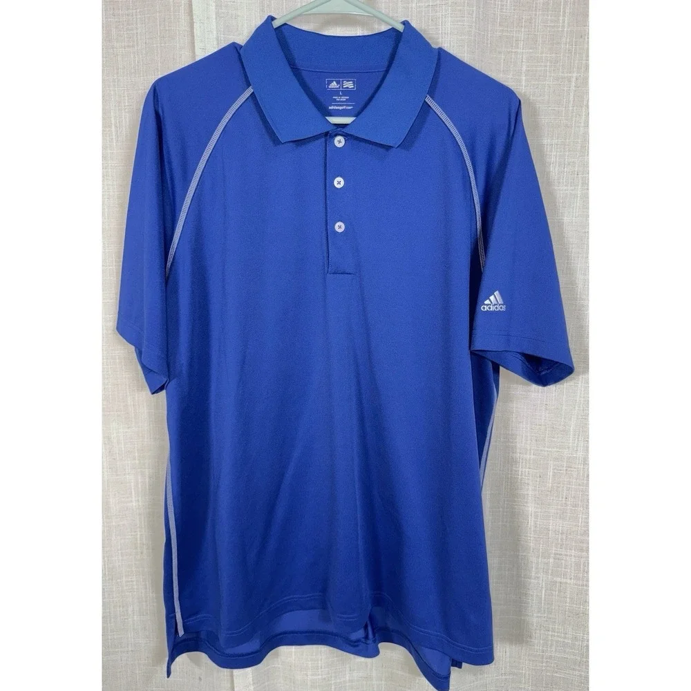 Adidas‎ Men's L Large Golf Polo Collared Short Sleeve Shirts Lot of 2